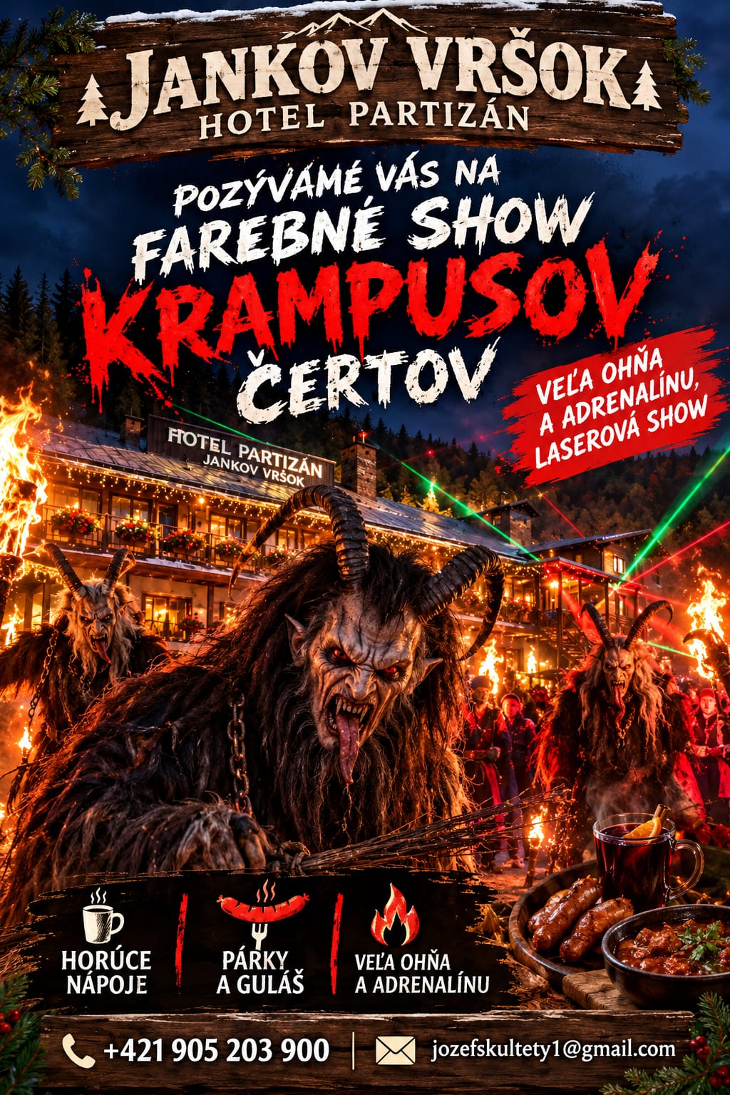 Farebná show Krampusov a čertov – plagát akcie